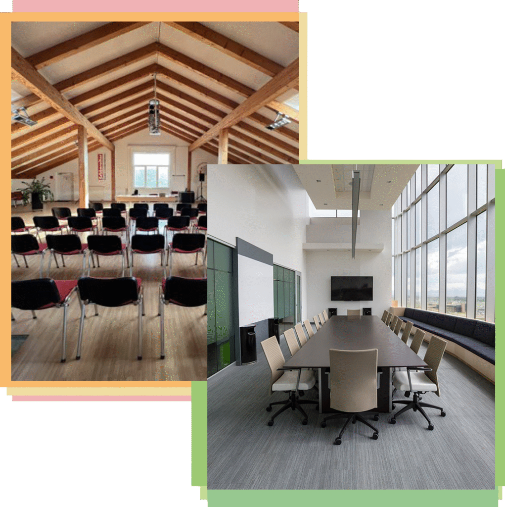 in ihren Räumlichkeiten vor Ort